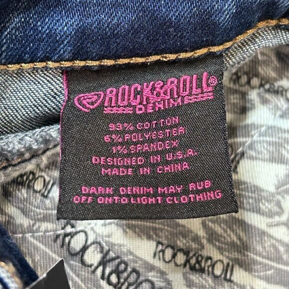 Rock & Roll Denim High Rise Extra Stretch Denim Shorts - Picture 8 of 11